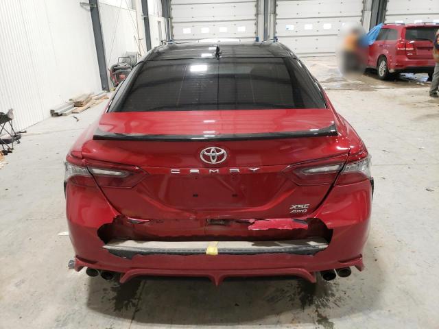 4T1K61BKXMU033304 - 2021 TOYOTA CAMRY XSE RED photo 6