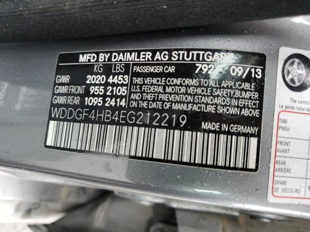 WDDGF4HB4EG212219 - 2014 MERCEDES-BENZ C 250 CHARCOAL photo 12