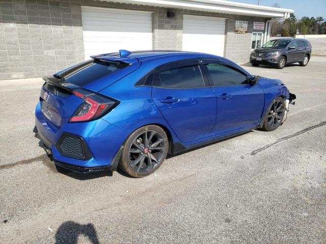 SHHFK7G46JU233386 - 2018 HONDA CIVIC SPORT 蓝色 照片 3