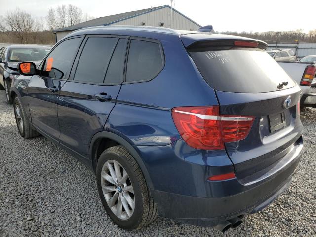 5UXWX9C55D0A16820 - 2013 BMW X3 XDRIVE28I BLUE photo 2