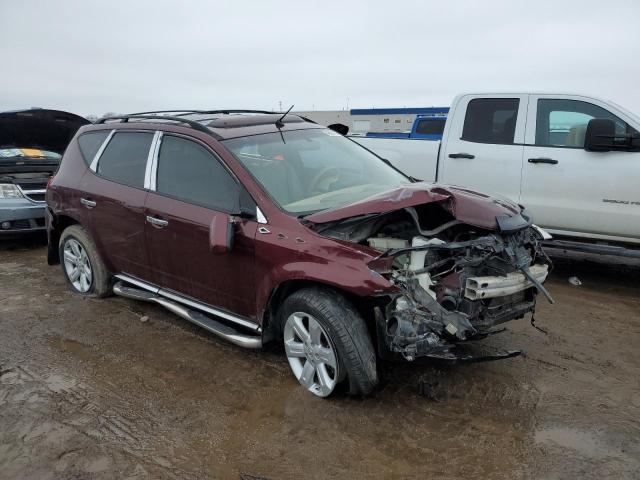 JN8AZ08W37W642548 - 2007 NISSAN MURANO SL MAROON photo 4