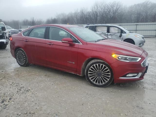 3FA6P0RU3HR217264 - 2017 FORD FUSION TITANIUM HEV RED photo 4