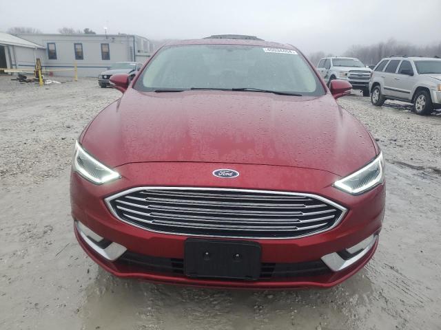 3FA6P0RU3HR217264 - 2017 FORD FUSION TITANIUM HEV RED photo 5