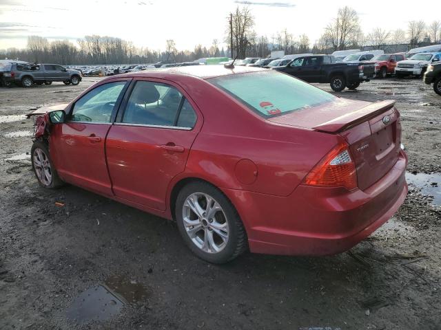 3FAHP0HA1CR302466 - 2012 FORD FUSION SE RED photo 2