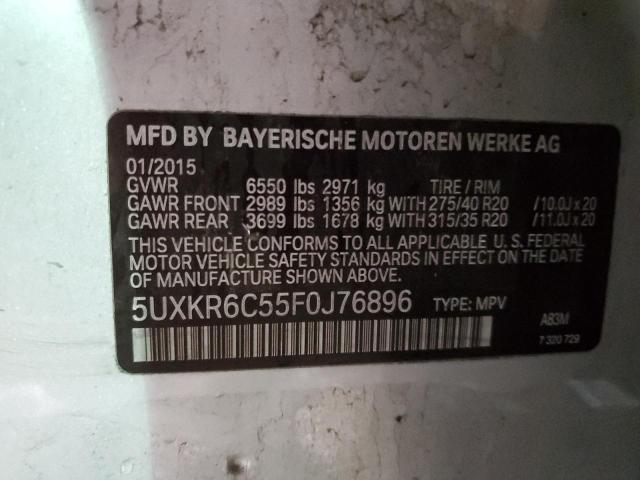 5UXKR6C55F0J76896 - 2015 BMW X5 XDRIVE50I SILVER photo 14