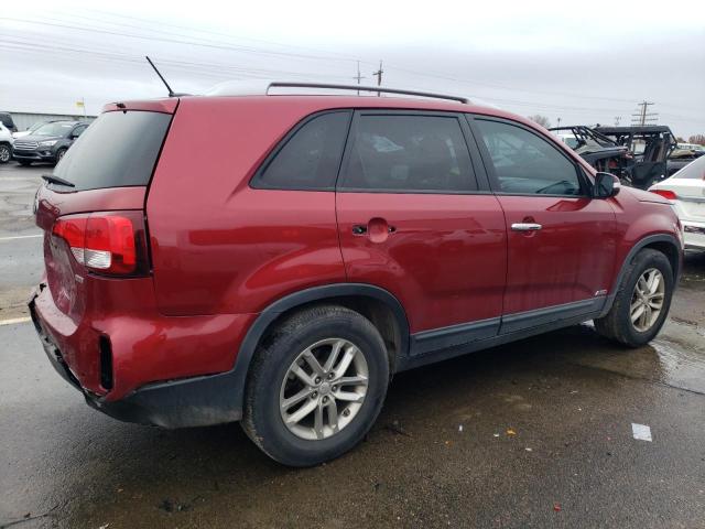 5XYKTCA64EG435500 - 2014 KIA SORENTO LX RED photo 3