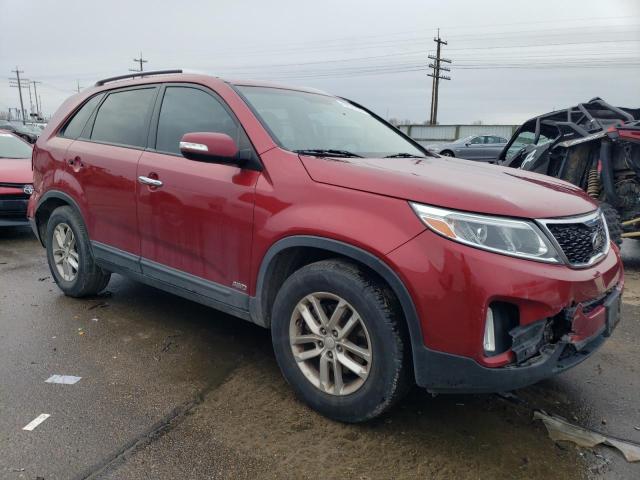 5XYKTCA64EG435500 - 2014 KIA SORENTO LX RED photo 4