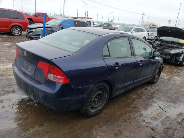 1HGFA16596L089088 - 2006 HONDA CIVIC LX BLUE photo 3