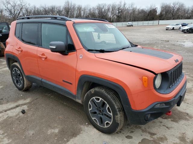 ZACCJBCT7FPB92631 - 2015 JEEP RENEGADE TRAILHAWK ORANGE photo 4