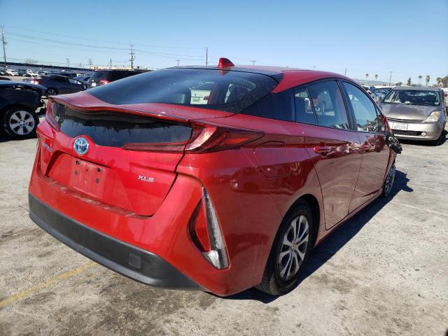 JTDKAMFP0M3174642 - 2021 TOYOTA PRIUS PRIM LE RED photo 3