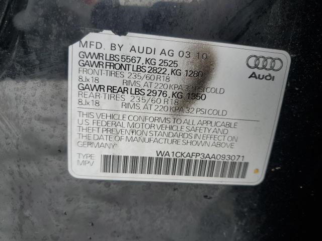 WA1CKAFP3AA093071 - 2010 AUDI Q5 PREMIUM BLACK photo 12