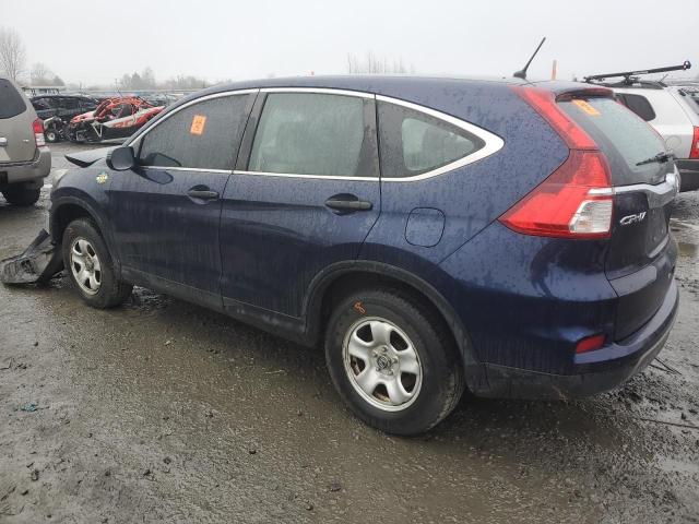 5J6RM4H38FL005725 - 2015 HONDA CR-V LX BLUE photo 2