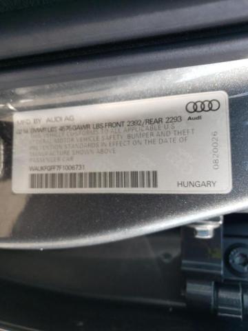 WAUKFGFF7F1006731 - 2015 AUDI A3 PRESTIGE S-LINE GRAY photo 10