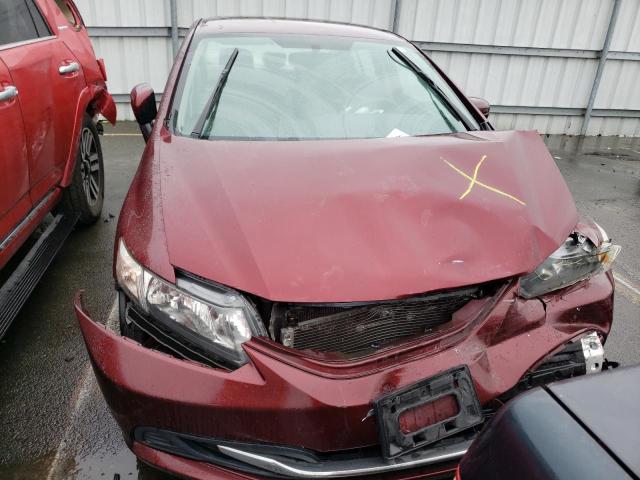 19XFB2E51EE068617 - 2014 HONDA CIVIC LX BURGUNDY photo 5