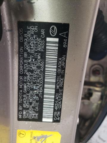 JTHBA30G365146861 - 2006 LEXUS ES 330 TAN photo 12