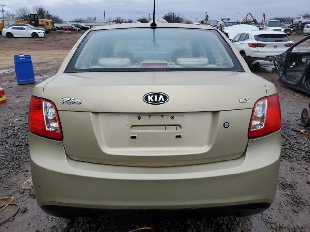 KNADH4A36A6654426 - 2010 KIA RIO LX GOLD photo 6