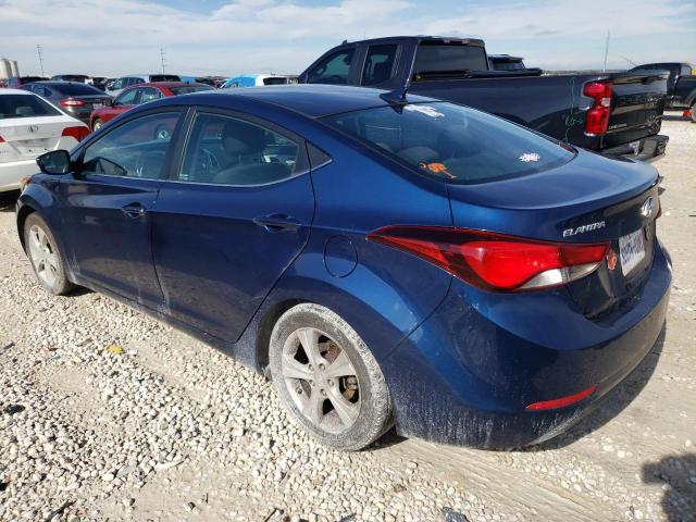 5NPDH4AE9GH675404 - 2016 HYUNDAI ELANTRA SE BLUE photo 2