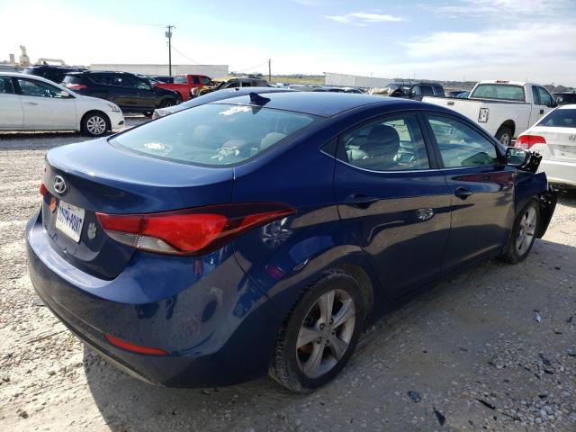 5NPDH4AE9GH675404 - 2016 HYUNDAI ELANTRA SE BLUE photo 3