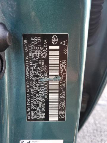 JTDBL40E19J042056 - 2009 TOYOTA COROLLA BASE TEAL photo 12