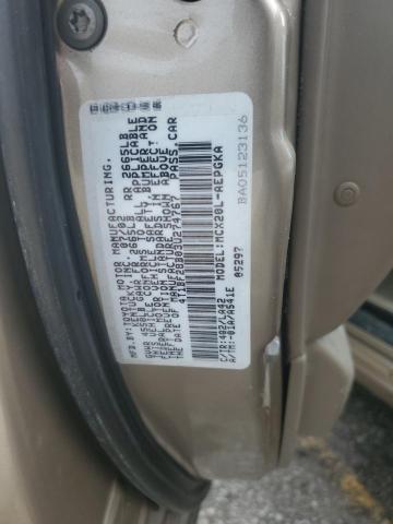 4T1BF28B03U274767 - 2003 TOYOTA AVALON XL GOLD photo 12