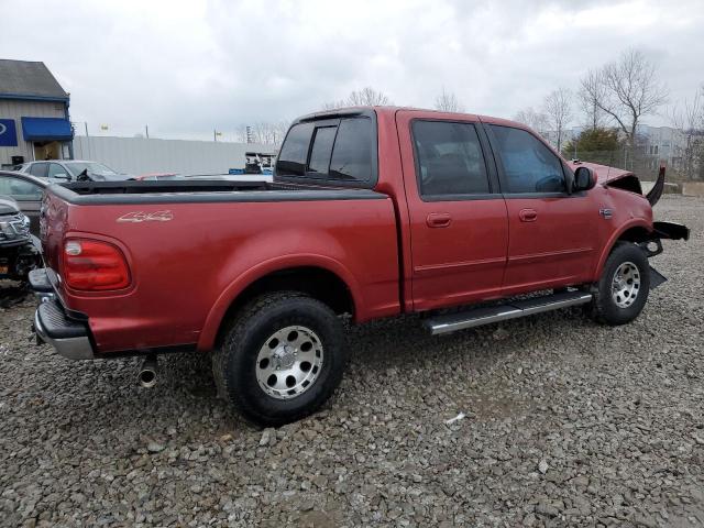 1FTRW08W91KD73607 - 2001 FORD F150 SUPERCREW RED photo 3