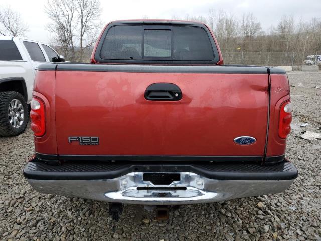 1FTRW08W91KD73607 - 2001 FORD F150 SUPERCREW RED photo 6