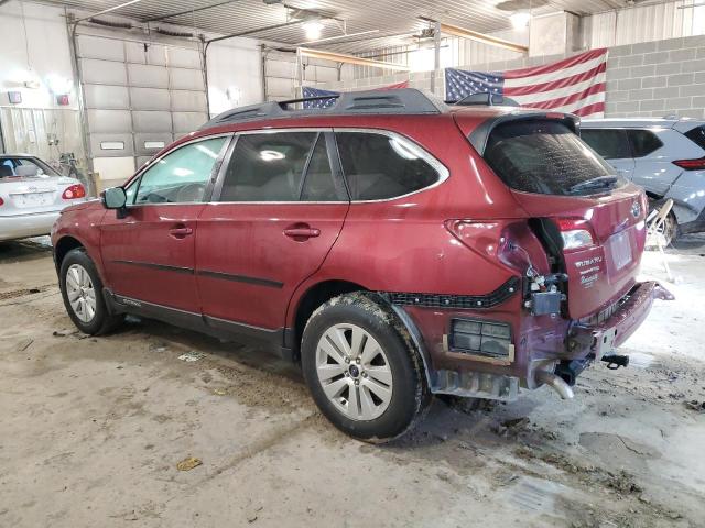 4S4BSAFC4H3281753 - 2017 SUBARU OUTBACK 2.5I PREMIUM RED photo 2