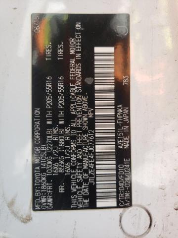 JTLZE4FE4FJ077612 - 2015 TOYOTA SCION XB 白色 照片 10