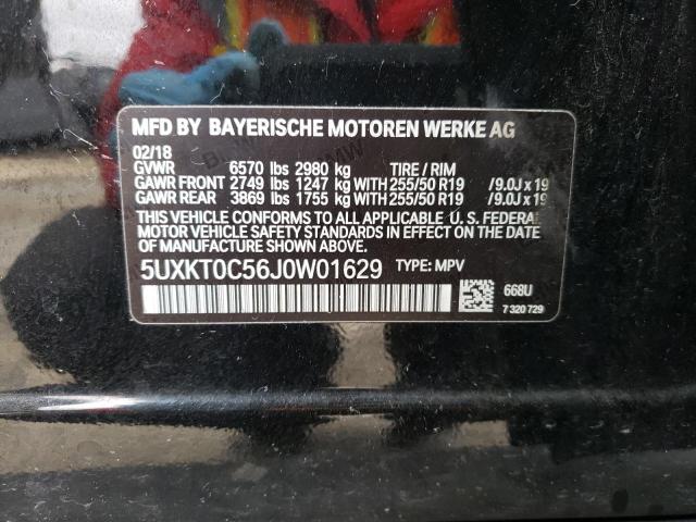 5UXKT0C56J0W01629 - 2018 BMW X5 XDR40E BLACK photo 13