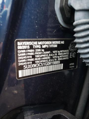 5UXXW3C51G0R19889 - 2016 BMW X4 XDRIVE28I BLUE photo 14