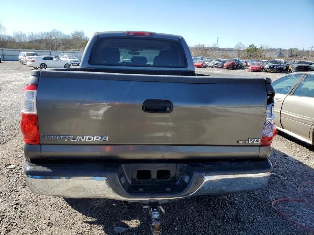 5TBET34186S522620 - 2006 TOYOTA TUNDRA DOUBLE CAB SR5 GRAY photo 6