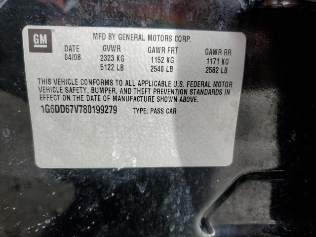 1G6DD67V780199279 - 2008 CADILLAC STS BLACK photo 12