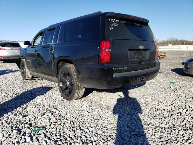 1GNSCJKC3FR307252 - 2015 CHEVROLET SUBURBAN C1500 LT BLACK photo 2