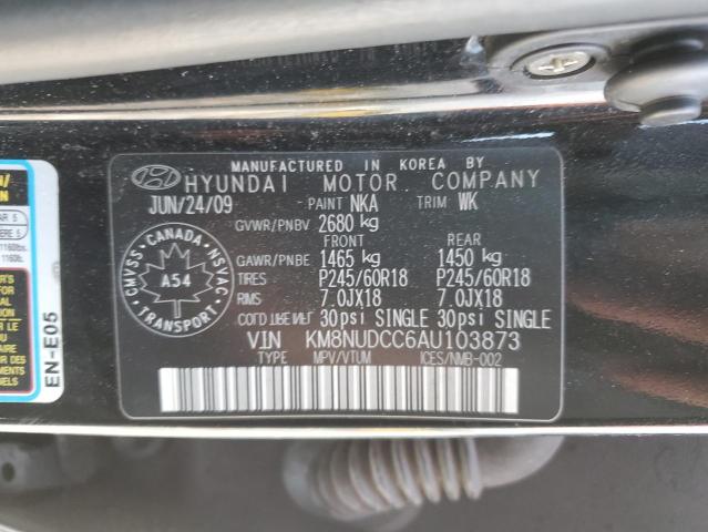 KM8NUDCC6AU103873 - 2010 HYUNDAI VERACRUZ GLS BLACK photo 14