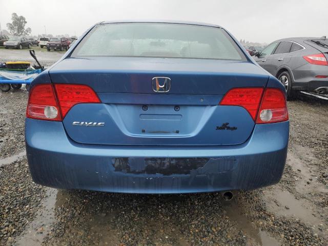 1HGFA16537L020768 - 2007 HONDA CIVIC LX BLUE photo 6