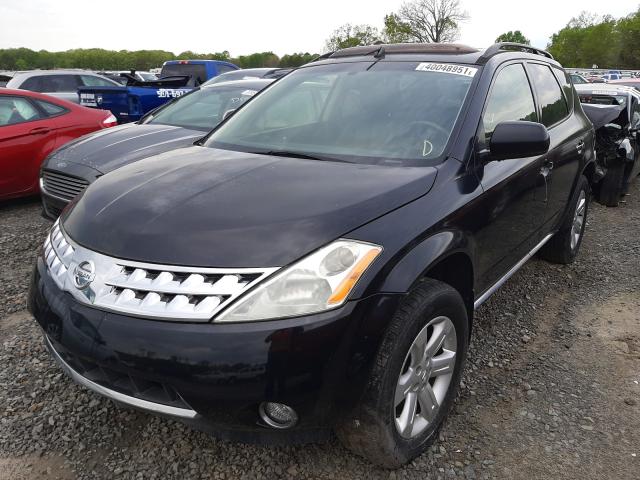 JN8AZ08W46W516326 - 2006 NISSAN MURANO SL BLACK photo 2