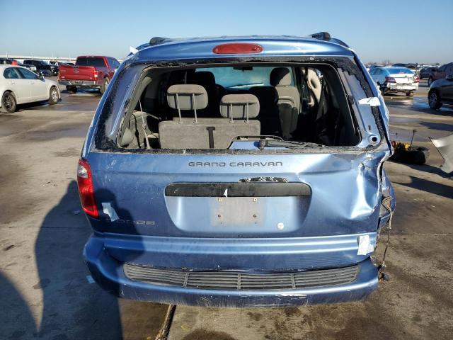 1D4GP24R27B134301 - 2007 DODGE GRAND CARA SE BLUE photo 6