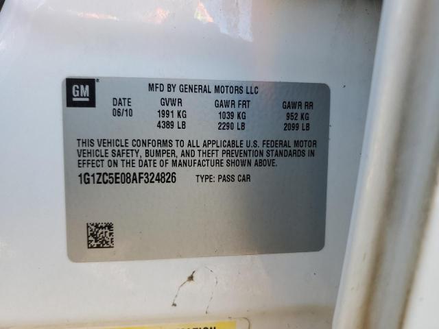 1G1ZC5E08AF324826 - 2010 CHEVROLET MALIBU 1LT თეთრი ფოტო 12