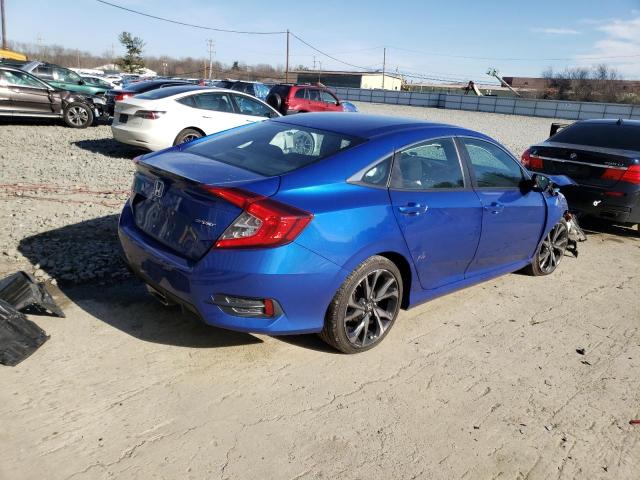 2HGFC2F88KH606463 - 2019 HONDA CIVIC SPORT 蓝色 照片 3