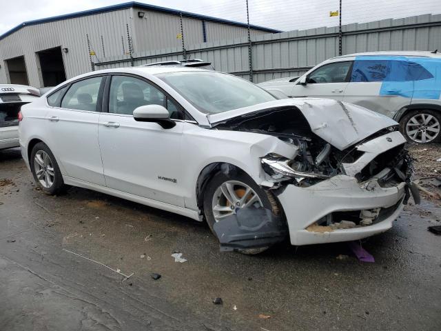 3FA6P0LU5JR244643 - 2018 FORD FUSION SE HYBRID WHITE photo 4