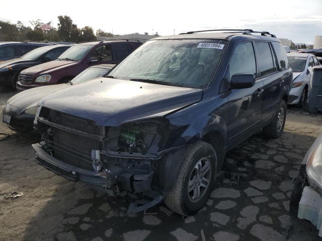 2HKYF18524H565981 - 2004 HONDA PILOT EXL BLUE photo 1