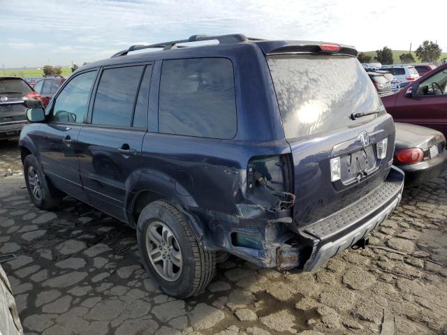 2HKYF18524H565981 - 2004 HONDA PILOT EXL BLUE photo 2