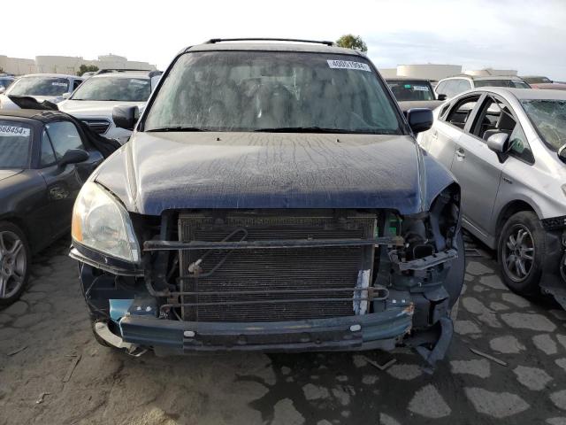 2HKYF18524H565981 - 2004 HONDA PILOT EXL BLUE photo 5