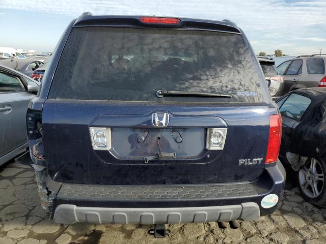 2HKYF18524H565981 - 2004 HONDA PILOT EXL BLUE photo 6