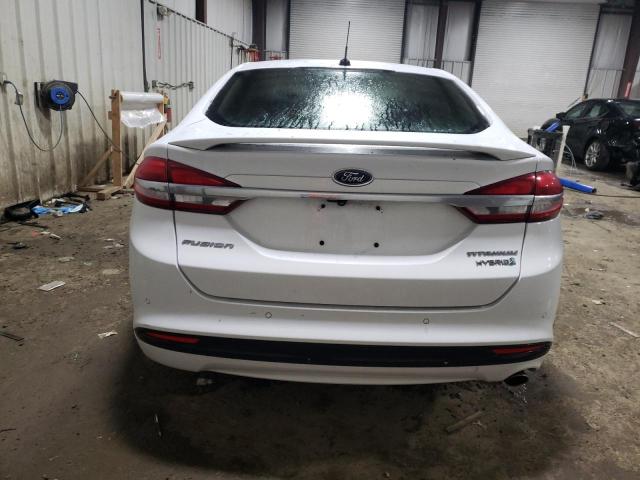 3FA6P0RU9JR182123 - 2018 FORD FUSION TITANIUM/PLATINUM HEV WHITE photo 6