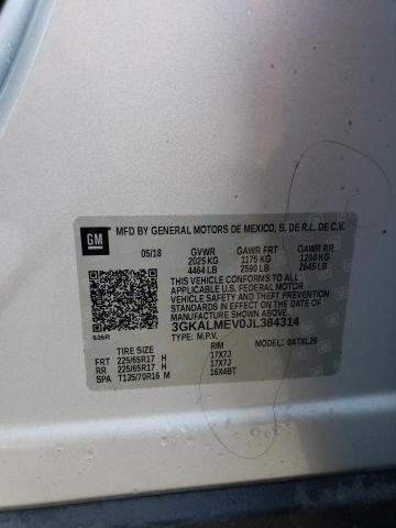 3GKALMEV0JL384314 - 2018 GMC TERRAIN SLE SILVER photo 13