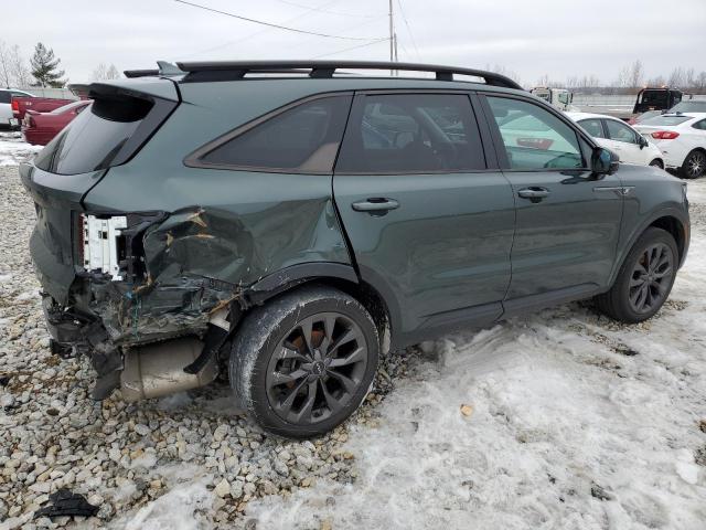 5XYRKDLF8NG094252 - 2022 KIA SORENTO SX GREEN photo 3