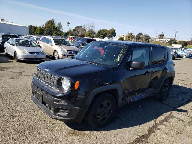 ZACCJAAB7JPG66915 - 2018 JEEP RENEGADE SPORT Սև լուսանկար 1