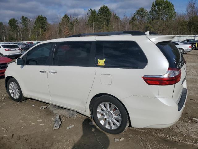 5TDYK3DCXGS749270 - 2016 TOYOTA SIENNA XLE WHITE photo 2