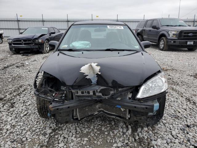 2HGES16534H522892 - 2004 HONDA CIVIC LX BLACK photo 5